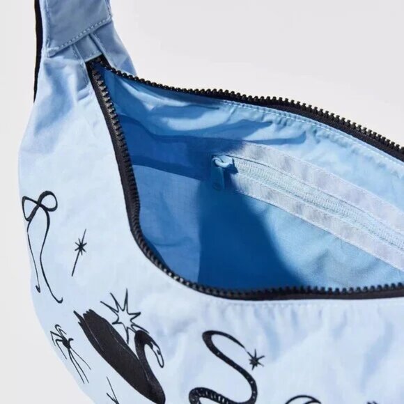 NWT Baggu Crescent Bag Medium - Embroidered Ballet Icons - Picture 2 of 4